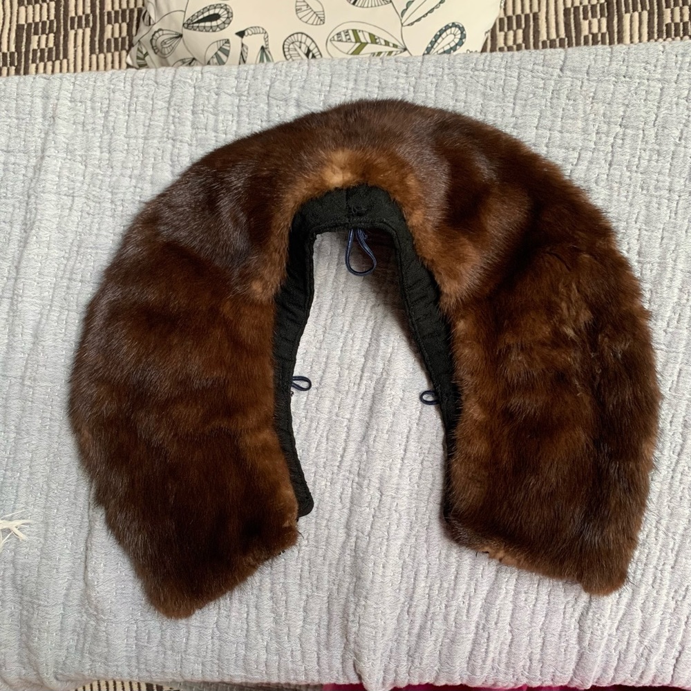 Vintage Real Mink Fur Stole Collar Scarf🌷Spring SALE